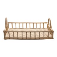 Bandeja 37,5cm Por 28cm Por 14cm De Altura De Rattan Com Alca Nature